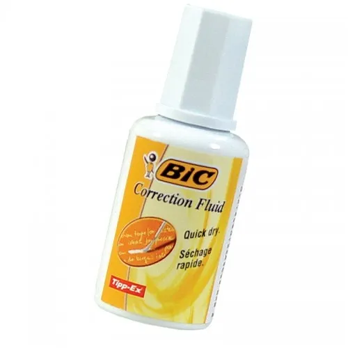 Pasta corectoare Bic 20ml – fluid corector cu pensula, pe baza de solvent, pentru corectii rapide,  [2]