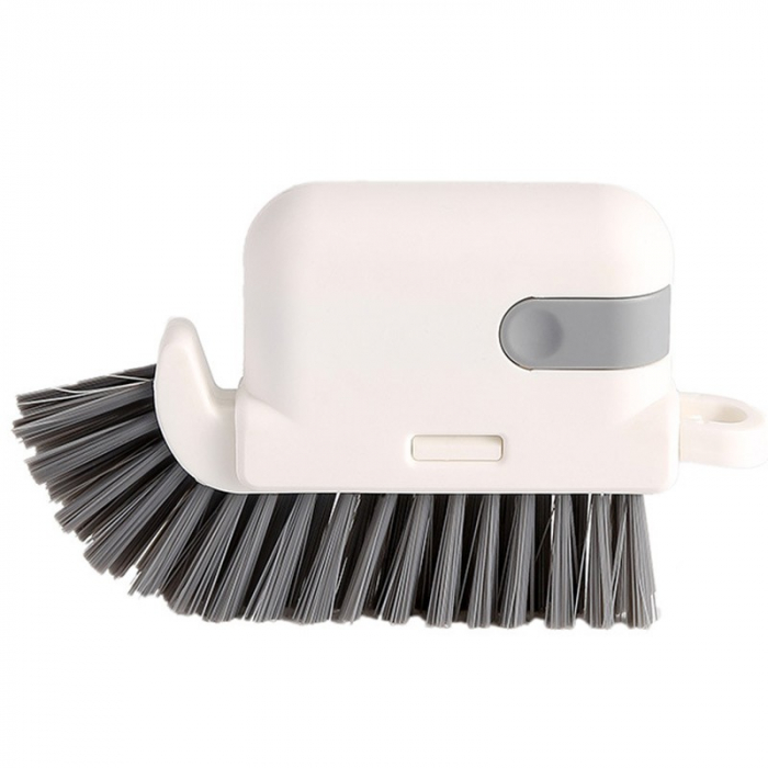 Perie Multifunctionala 3 in 1 de Curatare, , pentru Bucatarie, Vesela, Geamuri, Cap Detasabil, 9x15x2.5 cm, Gri [1]