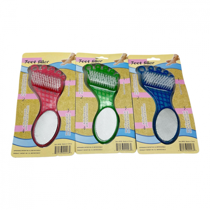 Pila calcaie cu 4 fete, multicolor – Exfoliere eficienta pentru picioare netede si catifelate,  [2]