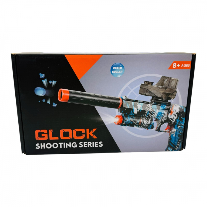 Pistol de Jucarie Glock Shooting Series cu Bile de Apa Moi si Acumulator - Design Modern  [3]