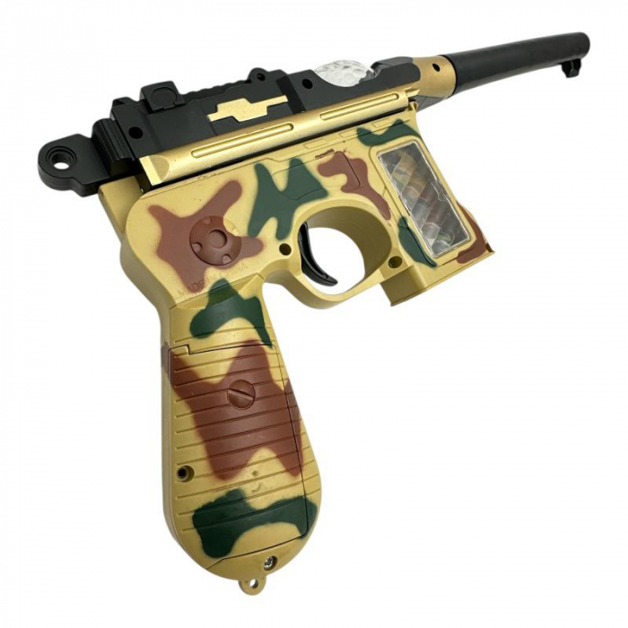 Pistol de jucarie pentru copii – din plastic, cu baterii, diverse culori, 21x15.5cm, jucarie interactiva si distractiva,  [4]