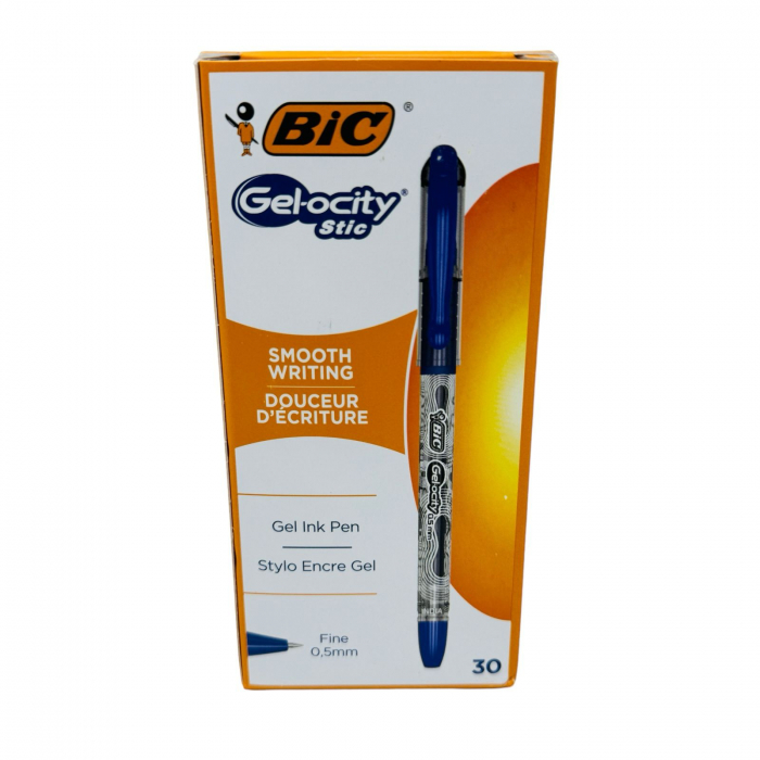 Pix cu gel Bic Gel-ocity 0.5mm, albastru – scriere rapida si precisa pentru birou si scoala,  [5]