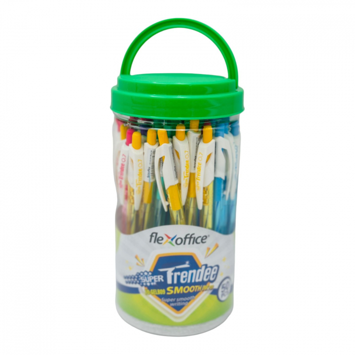 Pix cu Gel Flexoffice Super Trendee FO-GELB09 Albastru 0.5mm – pentru Scriere Fina si Confortabila,  [2]
