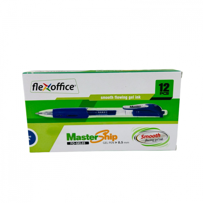 Pix cu Gel Master Ship FO-GEL05 Albastru 0.5mm – pentru Scriere Fina si Confortabila,  [3]