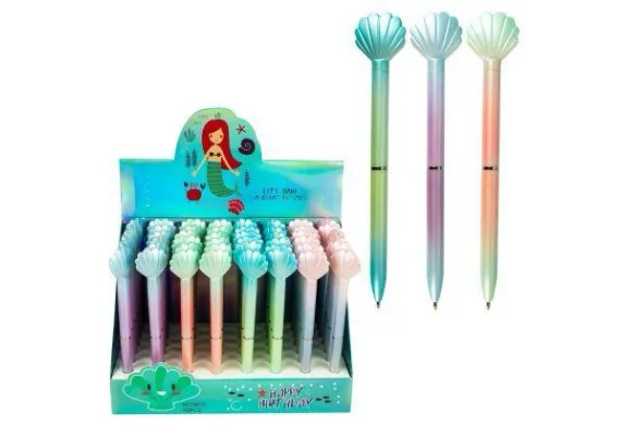 Pix cu Gel Scoica – Design Oceanic si Scriere Fluida, Accesoriu Elegant si Creativ,  [1]