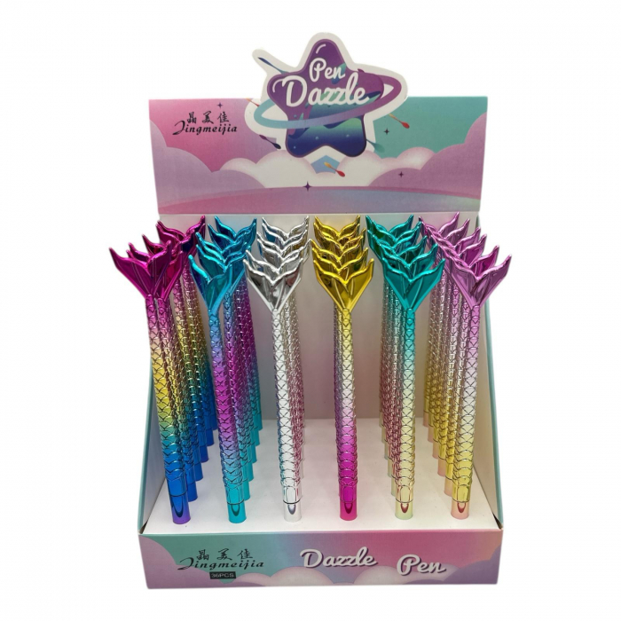 Pix cu Gel Sirena – Design Magic si Scriere Cursiva, Ideal pentru Scoala sau Cadou Creativ,  [4]