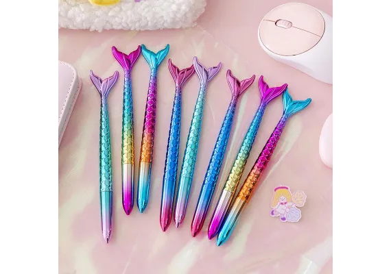 Pix cu Gel Sirena – Design Magic si Scriere Cursiva, Ideal pentru Scoala sau Cadou Creativ,  [1]