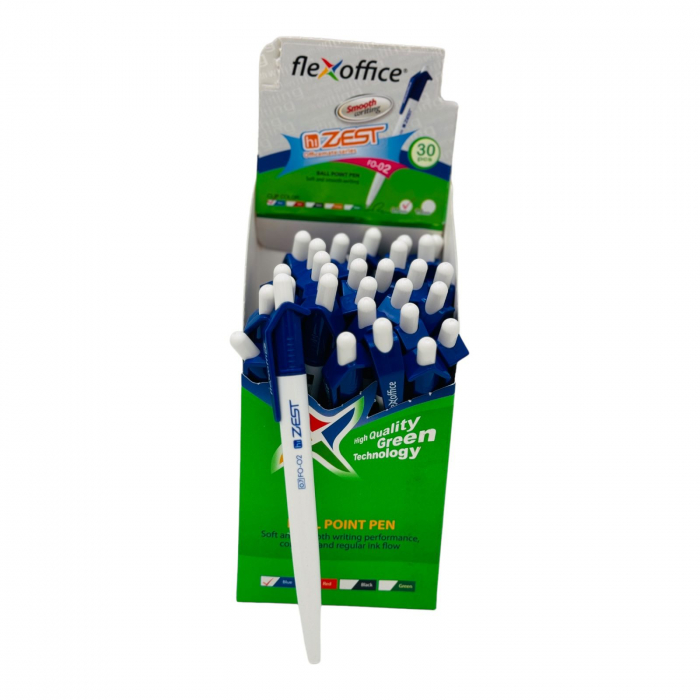 Pix Flexoffice Zest, albastru - pix ergonomic pentru birou, scoala si scris zilnic,  [2]