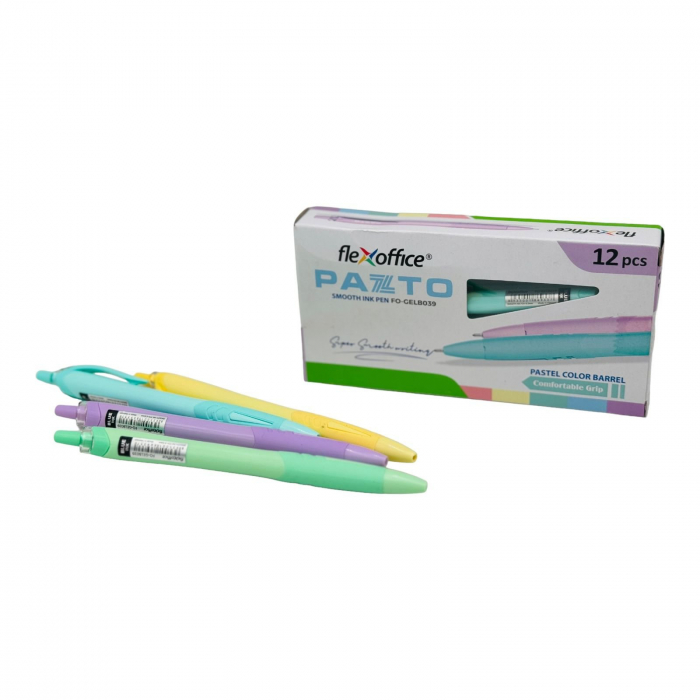 Pix gel Flexoffice Pazto FO-GELB039, albastru – scriere fina si uniforma pentru birou si scoala,  [2]