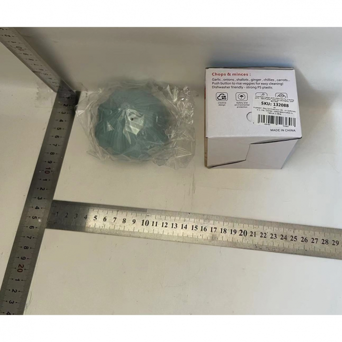 Presa Manuala pentru Usturoi, , Model Usturoi, 7 x 7.5 cm, din Plastic, Albastru Deschis [2]