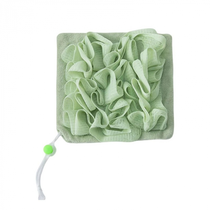 Prosop de Baie, , 2in1, cu Burete din Plasa, 17 x 17 cm, Verde [1]