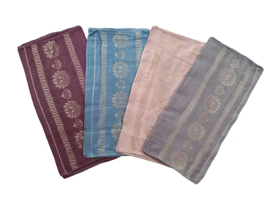 Prosop de baie model deosebit, culori combinate, 140×70cm,  [1]