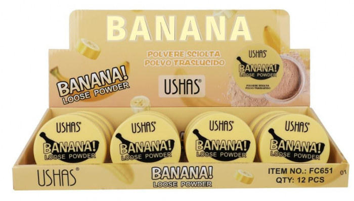 Pudră Compactă USHAS Banana Loose Powder – Fixare perfectă și finisaj mat  [3]