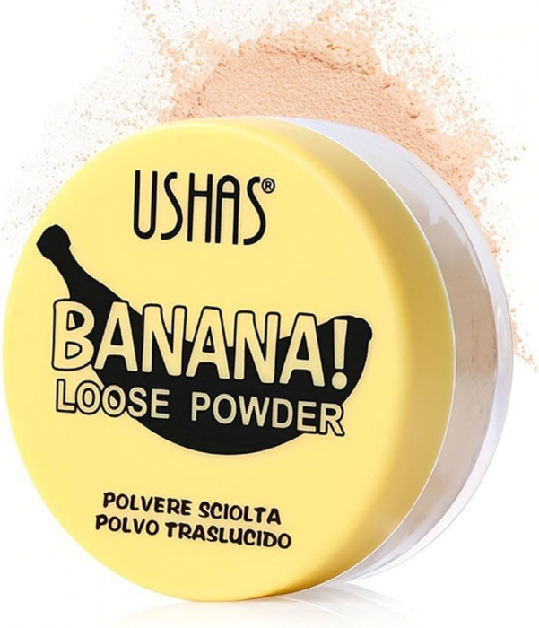 Pudră Compactă USHAS Banana Loose Powder – Fixare perfectă și finisaj mat  [4]