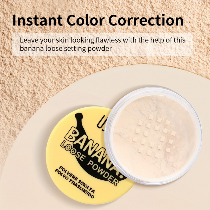 Pudră Compactă USHAS Banana Loose Powder – Fixare perfectă și finisaj mat  [3]