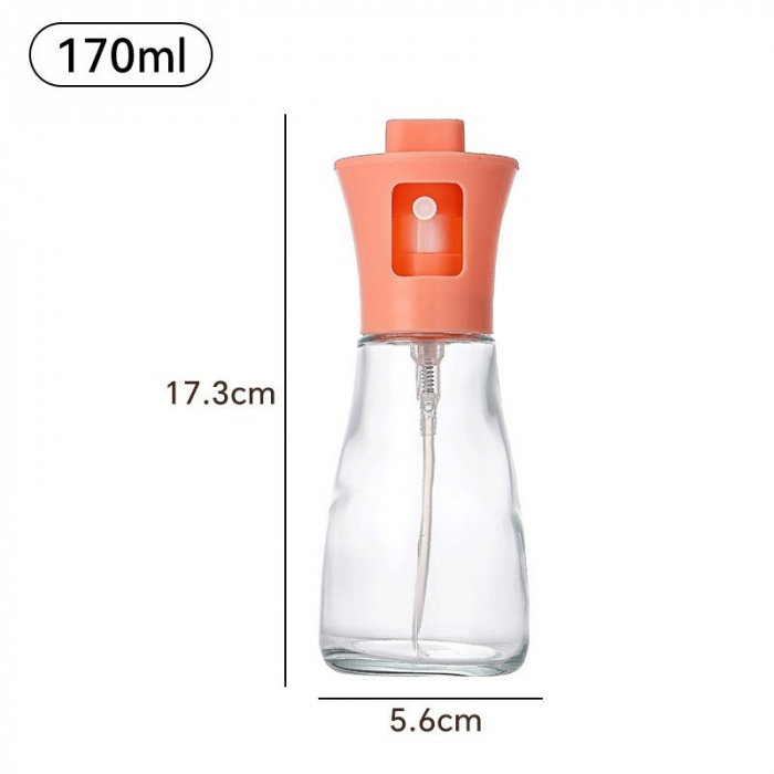 Pulverizator pentru Ulei, , Pulverizator din Sticla pentru Otet sau Alte Lichide, Simplu Reincarcabil, Multifunctionale, 17.3 x 5.6 cm, Capacitatea 170 ml, Roz [2]