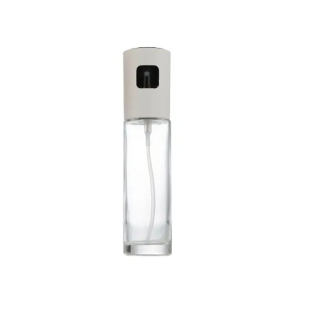 Pulverizator Ulei, Otet, , din Sticla, 100 ml, Reincarcabil, 18.3 x 4.3 cm, Masura 90 ml, Capac Mat, Alb [5]