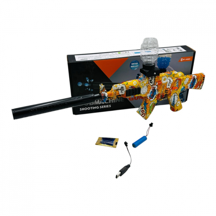 Pusca Automata Submachine Gun Shooting Series cu Bile de Apa Moi si Acumulator - Design Tactic  [3]