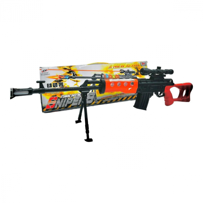 Pusca de jucarie cu sunete si lumini Snipers, 85cm, +3ani,   [2]
