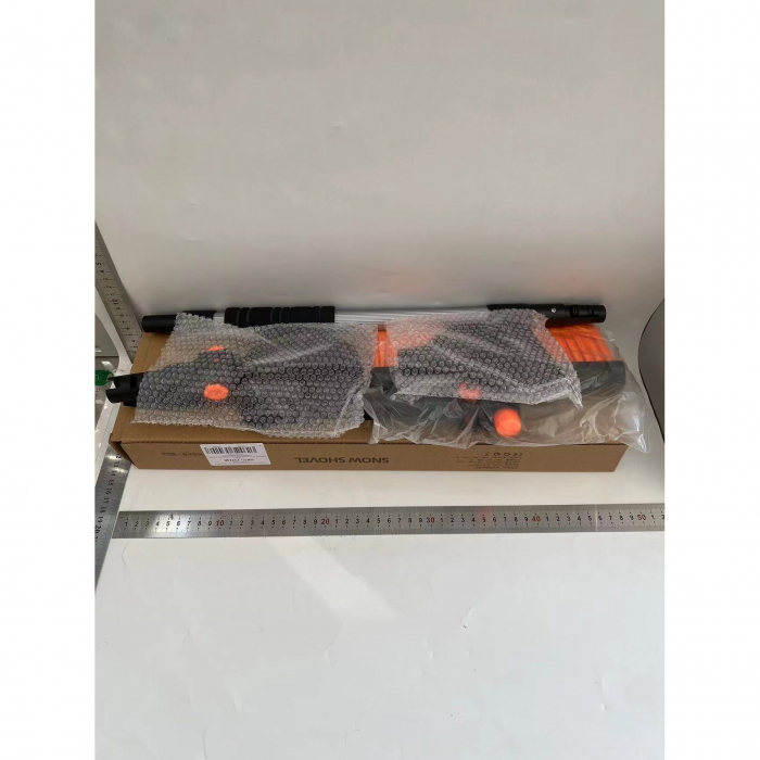 Racleta Auto pentru Zapada cu Doua Capete, , Dezapezire Masina, cu Maner Lung, Ergonomica, Detasabila, pentru Geamuri si Caroserie, Usor de Utilizat, 48 cm- 78 cm, Gri inchis [2]
