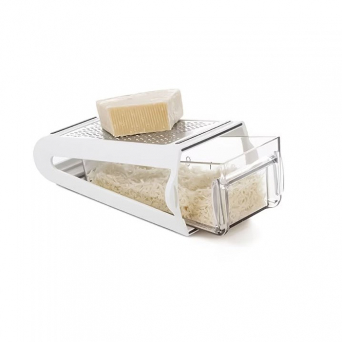 Razatoare de bucatarie cu cutie colectoare , doua tipuri de lame, carcasa inox si ABS, design practic, alb [3]