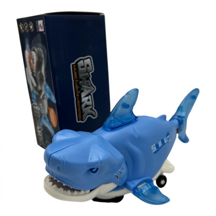 Rechin interactiv pentru copii – lumini LED, cap rotativ, ABS non-toxic, jucarie cu baterii, Calitate Superioara,  [6]