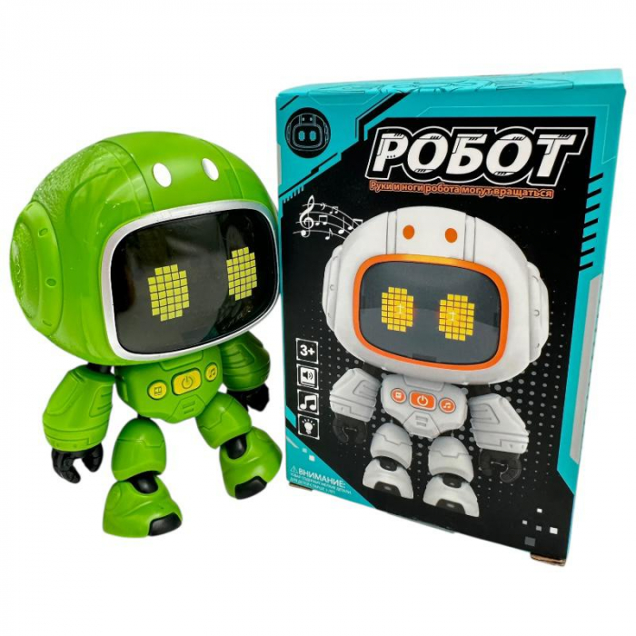 Robotel interactiv 14 cm – canta, lumineaza, corp flexibil, culori combinate – jucarie inteligenta pentru copii,  [3]