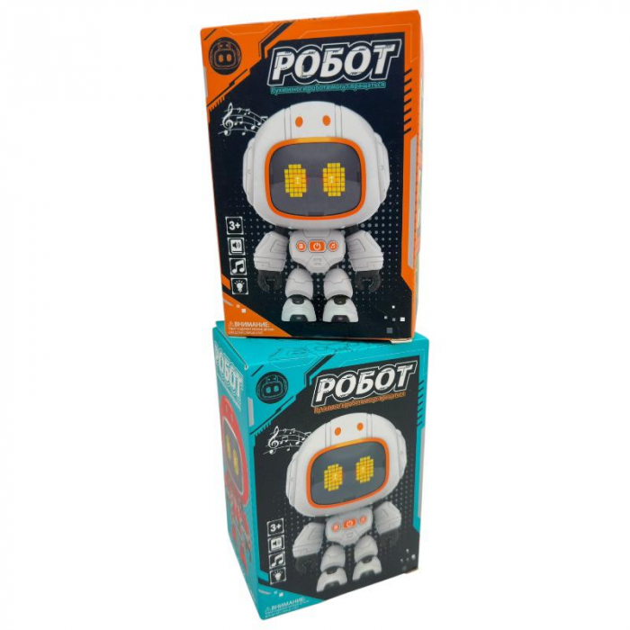 Robotel interactiv 14 cm – canta, lumineaza, corp flexibil, culori combinate – jucarie inteligenta pentru copii,  [8]