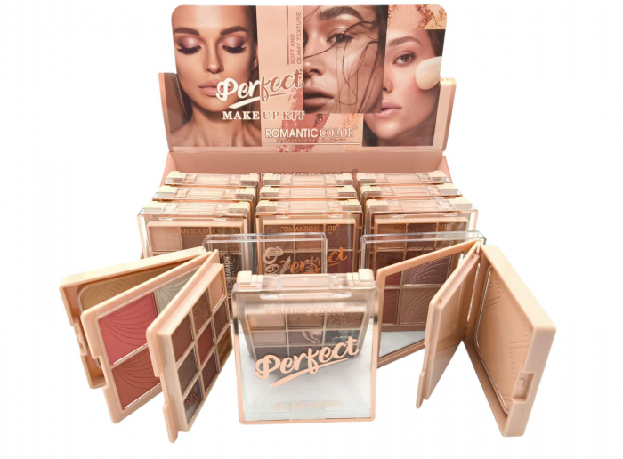 Romantic Color - Perfect Make-Up Kit | Paletă 9 Farduri + 4 Blush-uri pentru Machiaj Complet  [2]