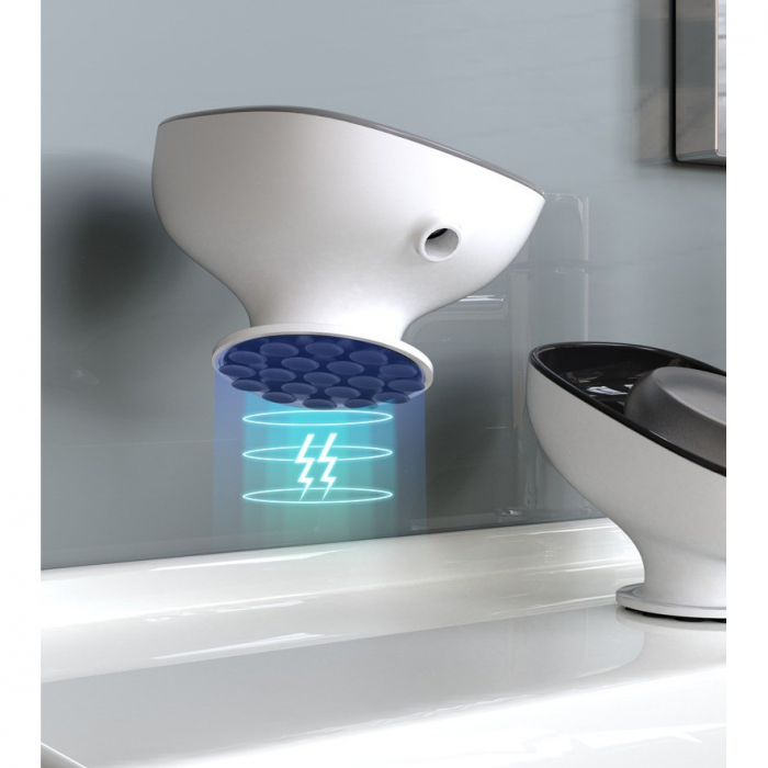 Savoniera din Plastic, , cu Ventuza, Design Modern, Roz [3]