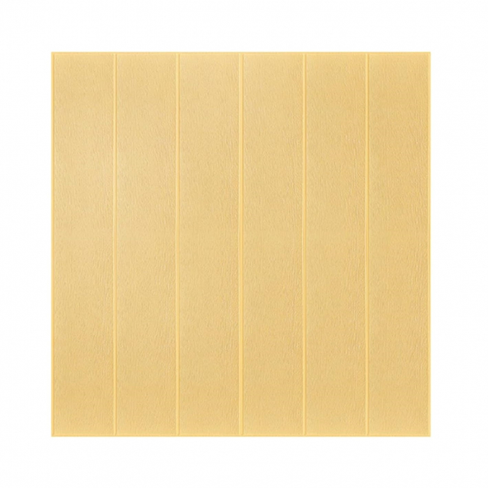 Set 10 Placi Tapet 3D, , 70 x 70 cm, Grosime 3 mm, din Rasina, Tip Placi de Lemn, Suprafata Acoperita 4.9 mp, Crem Deschis [1]