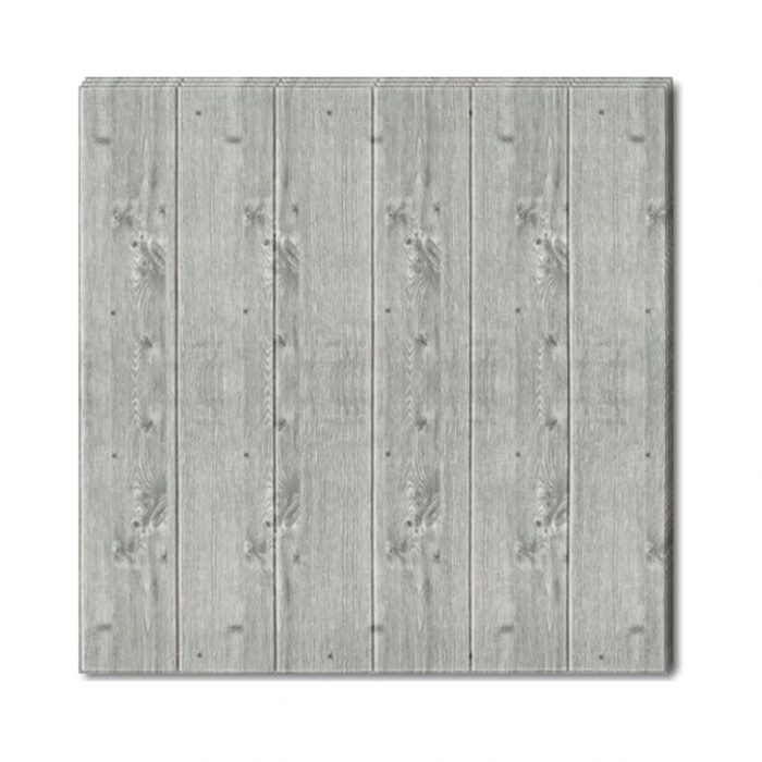 Set 10 Placi Tapet 3D, , 70 x 70 cm, Grosime 3 mm, din Rasina, Tip Placi de Lemn, Suprafata Acoperita 4.9 mp, Gri Inchis [1]