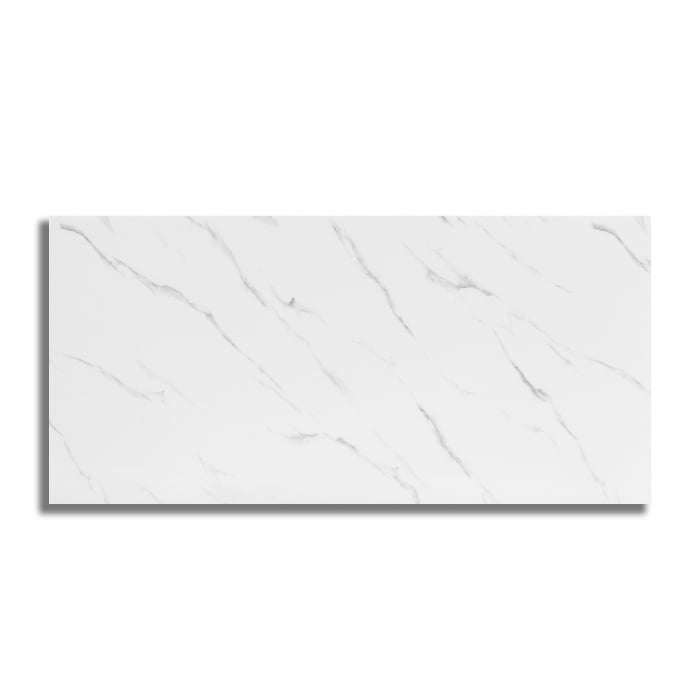 Set 10 Placi Tapet, , 60 x 30 cm, Grosime 1.5 mm, din PVC, Model Imitatie de Marmura, Suprafata acoperita 1.8 mp, Alb [2]