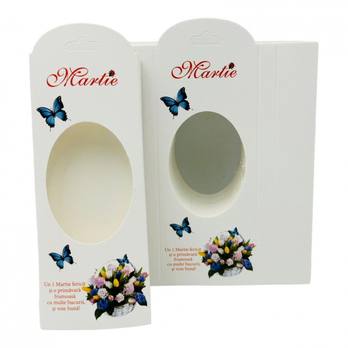 Set 100 Cartoane pentru Martisoare, cu fereastra, 13.5×5cm  [4]