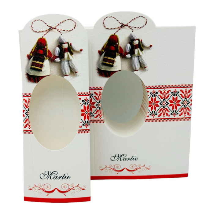 Set 100 Cartoane pentru Martisoare, cu fereastra, 13.5×5cm  [4]