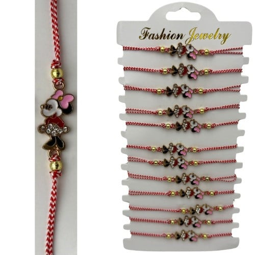 Set 12 Bratari Martisor cu snur reglabil, Soricica Adorabila,   [3]