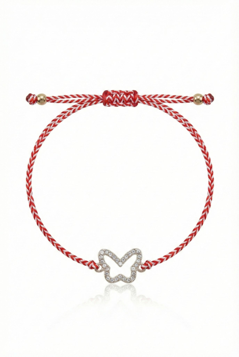 Set 12 bratari Martisor reglabile, Fluture auriu cu cristale, Cadou 1 Martie [2]