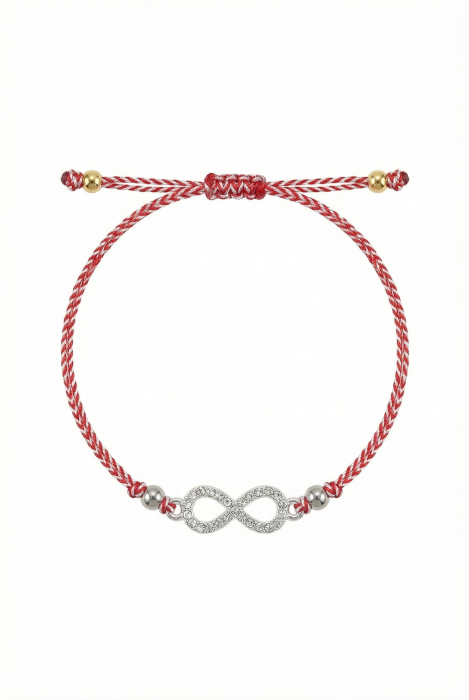 Set 12 bratari Martisor reglabile, Infinit cu cristale, Cadou 1 Martie [2]