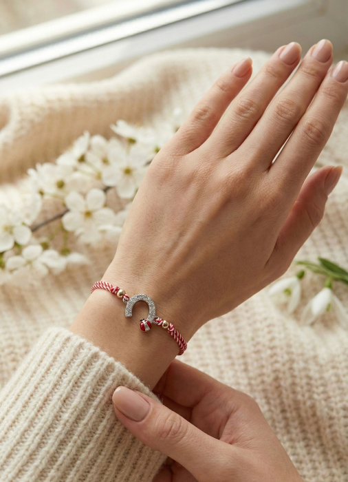 Set 12 bratari Martisor reglabile, Potcoava cu gargarita, Cadou 1 Martie [3]