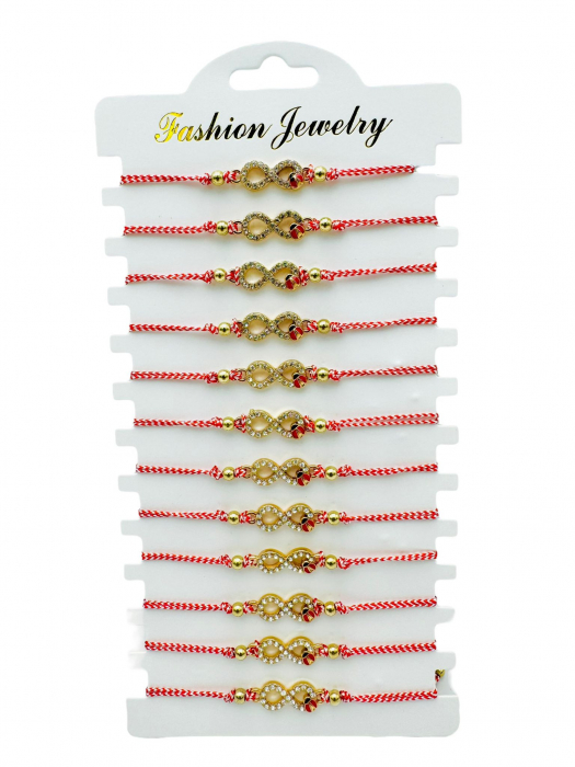Set 12 Bratari reglabile Martisor, Infinity Love, model 2025,   [3]