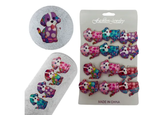 Set 12 brose Martisor, Catelusi dragalasi multicolori, editie 2025  [1]