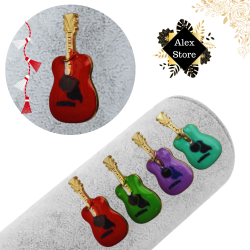 Set 12 brose Martisor, Chitara diverse culori, editie 2025  [4]
