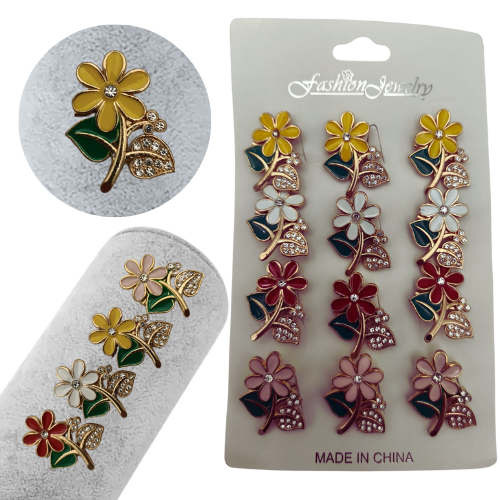 Set 12 brose Martisor, Floricele superbe diverse culori, editie 2025  [3]