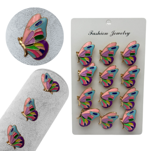 Set 12 brose Martisor, Fluturasi dragalasi multicolor, editie 2025  [2]