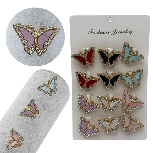 Set 12 brose Martisor, Fluturi dragalasi diverse culori, editie 2025  [2]