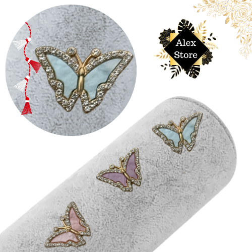 Set 12 brose Martisor, Fluturi dragalasi diverse culori, editie 2025  [4]