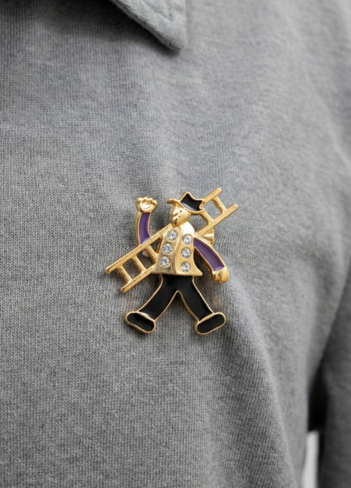 Set 12 brose Martisor pe carton prezentare, 17x10 cm, Cadou 1 Martie, Cosar cu scara [3]