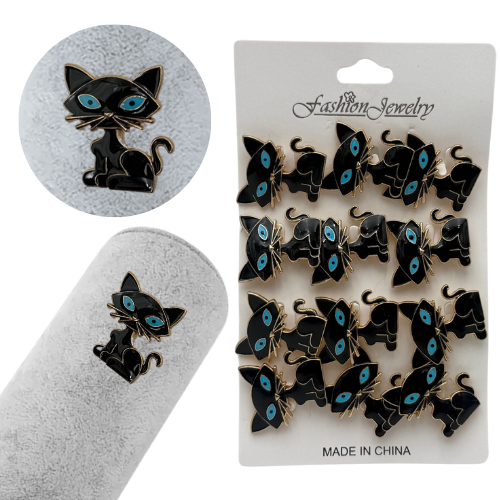 Set 12 brose Martisor, Pisicuta dragalasa neagra, editie 2025  [2]