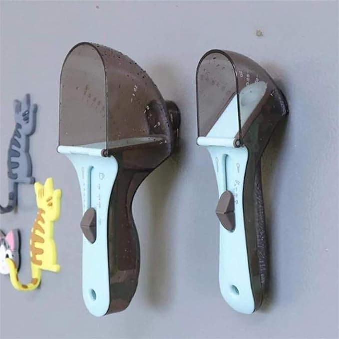 Set 2 Cupe Gradate pentru Bucatarie, , Cupe de Masurat Reglabile, Ergonomic, Confortabil, pentru Lichide si Solide, Volum ajustabil 5-30ml, 30-130ml, Culoare Albastru [2]