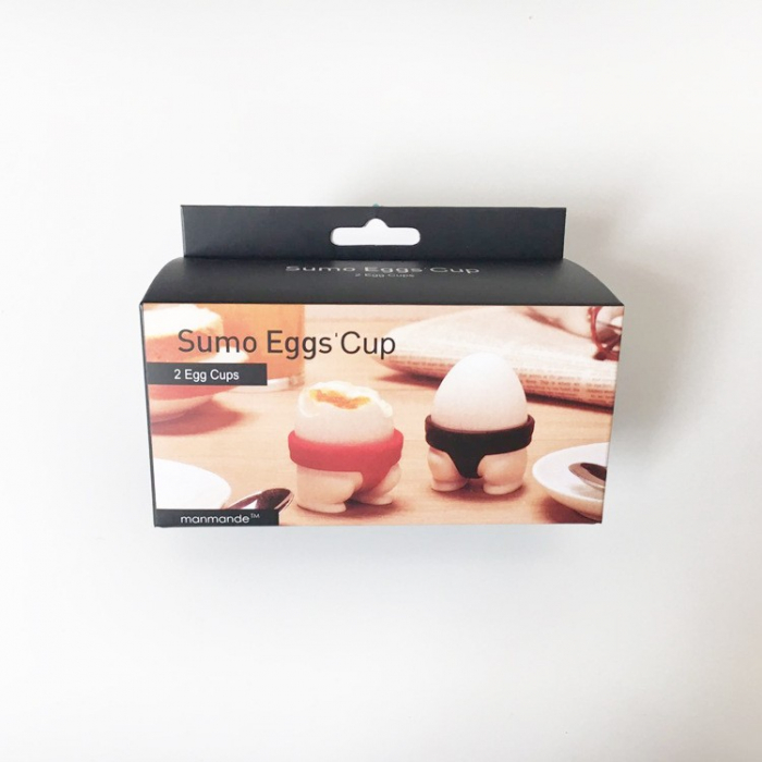 Set 2 Suporturi pentru Oua Fierte, , Model Sumo, din Silicon si PP, Multicolor [4]